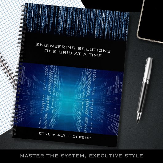 Executive Technical Cyber Graph Paper Notebook Notitieboek