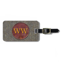 Executive Travel Tweed + Leather Custom Monogram