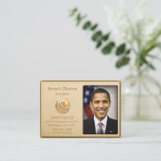 Executive VIP Gold Aangepaste profielkaarten Visitekaartje (Staand voorkant)