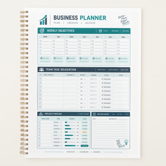 • Executive Wekelijkse Zakelijke Planner (Voorkant)