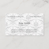 Executive White en Grey Damask Visitekaartje (Voorkant)