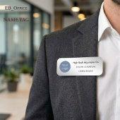 Executive Zilver Metaal & Custom Logo Naamplaatje