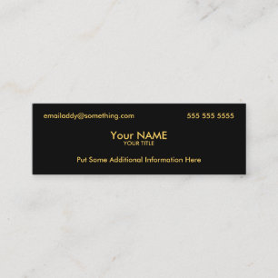 Executive zwart en goud mini visitekaartje