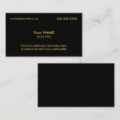 Executive zwart en goud visitekaartje (Voorkant / Achterkant)