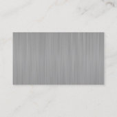 Executive Zwart en Zilver Faux Metallic - Monogram Visitekaartje (Achterkant)