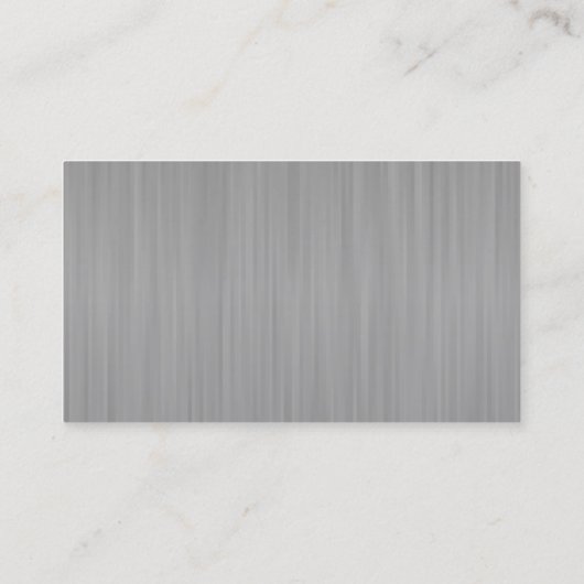 Executive Zwart en Zilver Faux Metallic - Monogram Visitekaartje (Achterkant)