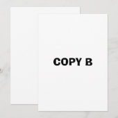 Exemplaar B Kaart (Voorkant / Achterkant)
