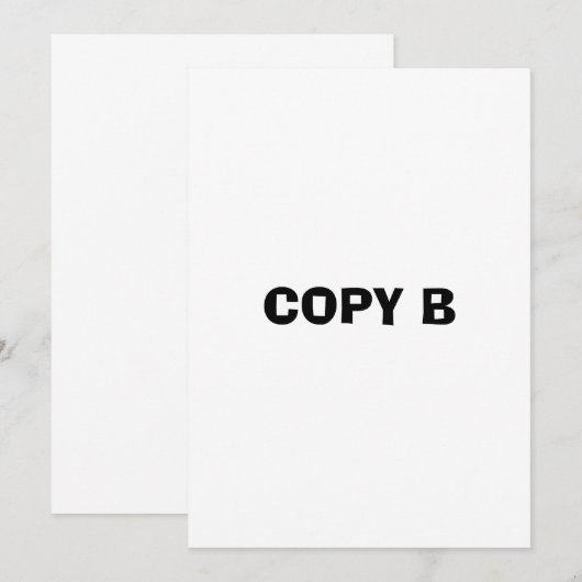 Exemplaar B Kaart (Voorkant / Achterkant)