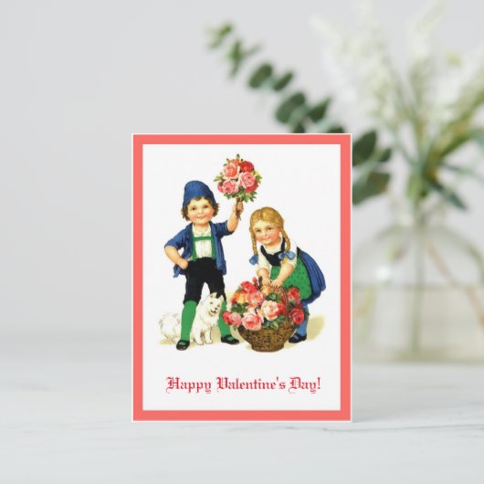  exemplaar van de Duitse Valentijn Children & Flow Briefkaart (Staand voorkant)