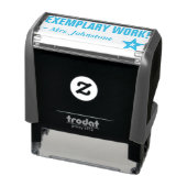 "EXEMPLARY WORK!" + aangepaste onderwijsnaam Zelfinktende Stempel (Product)