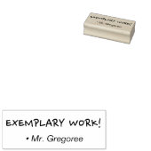 "EXEMPLARY WORK!" + Naam van aannemer Rubber Stemp Rubberstempel (Gestempeld)