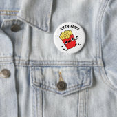 Exer-friet Grappige Fries Puns Ronde Button 5,7 Cm (In situ)
