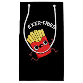 Exer-frietjes Funny Fries Puns Donker BG Klein Cadeauzakje (Voorkant)