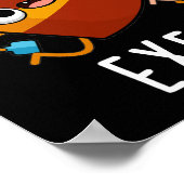 Exer-sides Grappige Oefening Pun Donker BG Poster (Hoek)