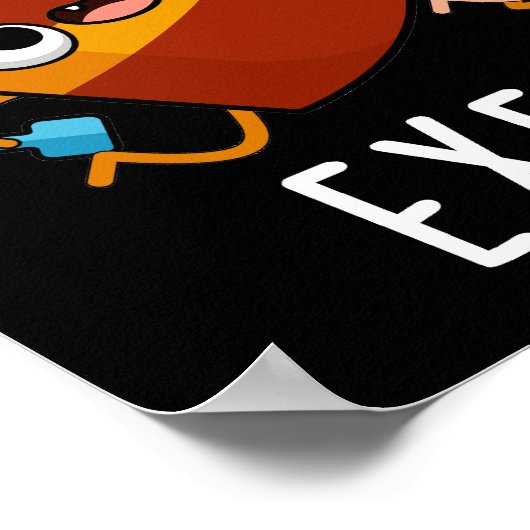 Exer-sides Grappige Oefening Pun Donker BG Poster (Hoek)