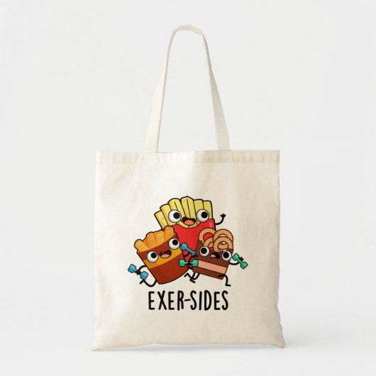 Exer-sides Grappige Oefening Woordgrap Tote Bag (Voorkant)