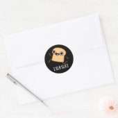 Exer-slice Funny Bread Pun Dark BG Ronde Sticker (Envelop)