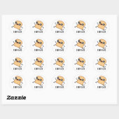 Exer-slice Funny Bread Pun  Ronde Sticker (Vel)