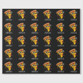 Exer-slice Funny Pizza Pun Dark BG Cadeaupapier (Vlak)