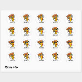 Exer-slice Funny Pizza Pun Ronde Sticker (Vel)