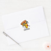 Exer-slice Funny Pizza Pun Ronde Sticker (Envelop)