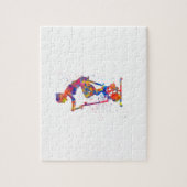 Exercise bike exercise in watercolor legpuzzel (Verticaal)