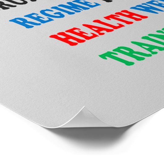 EXERCISE CHECK-LIST GYM Weight Health Heart nvn609 Poster (Hoek)