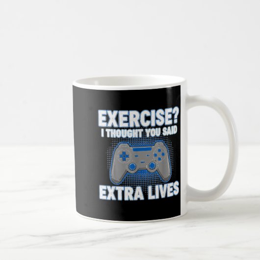 Exercise I Thought You Said Extra Lives Funny Game Koffiemok (Rechts)