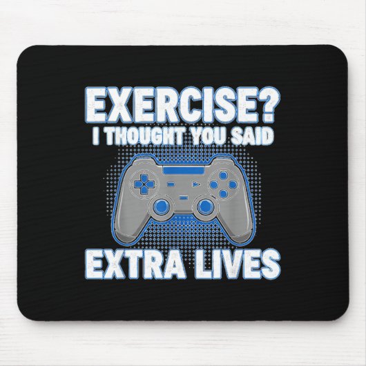 Exercise I Thought You Said Extra Lives Funny Game Muismat (Voorkant)