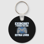 Exercise I Thought You Said Extra Lives Funny Game Sleutelhanger (Voorkant)
