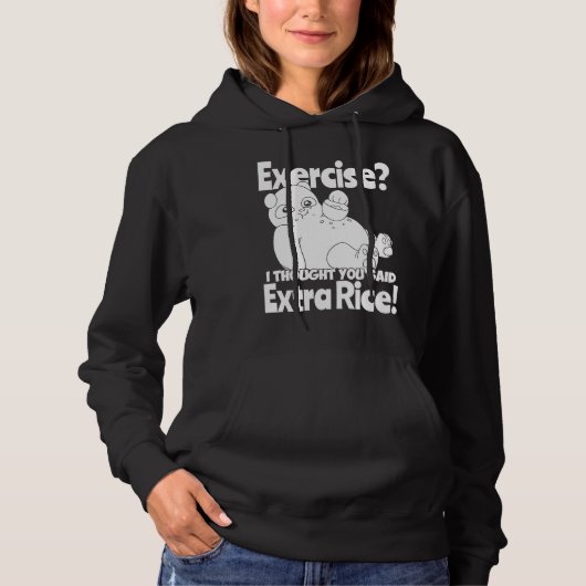 Exercise I Thought You Said Extra Rice  Panda Rice Hoodie (Voorkant)