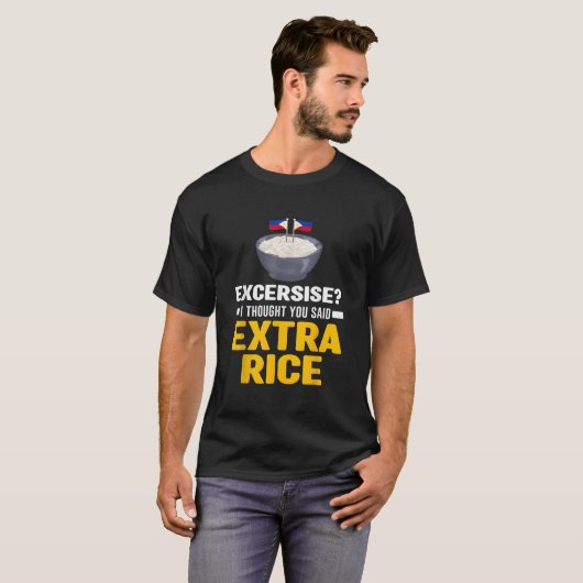Exercise I Thought You Said Extra Rice Panda T-shirt (Voorkant volledig)