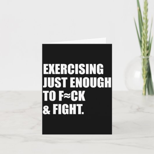 Exercising Just-enough To Fck &amp; Fight Men Wome Kaart (Voorkant)