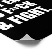 Exercising Just-enough To Fck &amp; Fight Men Wome Poster (Hoek)