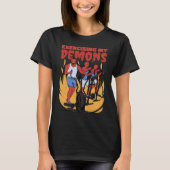 Exercising My Demons  Workout Phrase Halloween T-shirt (Voorkant)