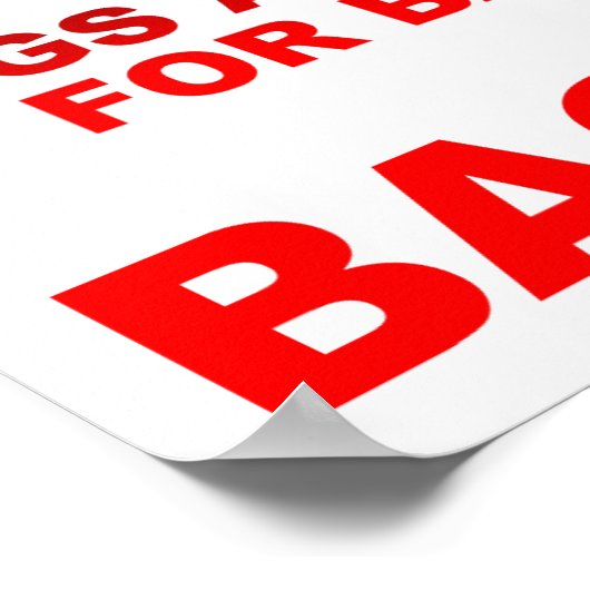 Exercize = Bacon Funny Poster (Hoek)