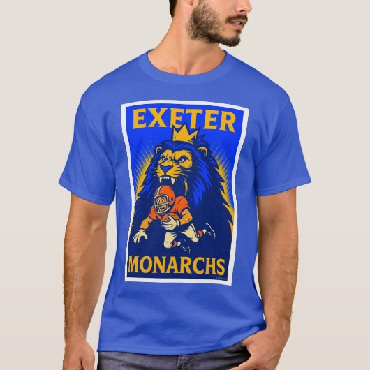 EXETER, CA MONARCHS CLASSIC FOOTBALL T-SHIRT. T-SHIRT (Voorkant)