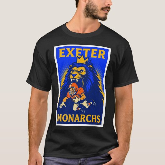 EXETER, CA MONARCHS CLASSIC VOETBAL T-SHIRT. T-SHIRT (Voorkant)