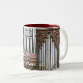 Exeter Cathedraal orgaan, stolling Tweekleurige Koffiemok (Voorkant rechts)