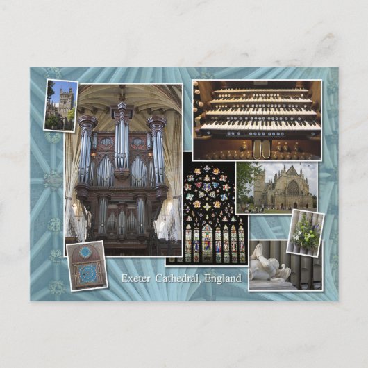 Exeter Cathedral montage England, briefkaart (Voorkant)