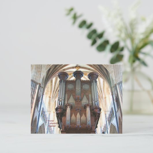 Exeter Cathedral organ, Devon, England, briefkaart (Staand voorkant)