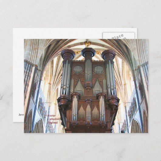 Exeter Cathedral organ, Devon, England, briefkaart (Voorkant / Achterkant)