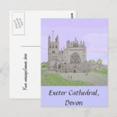 Exeter Cathedral Post-kaart Briefkaart (Voorkant / Achterkant)