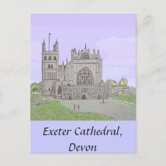 Exeter Cathedral Post-kaart Briefkaart (Voorkant)
