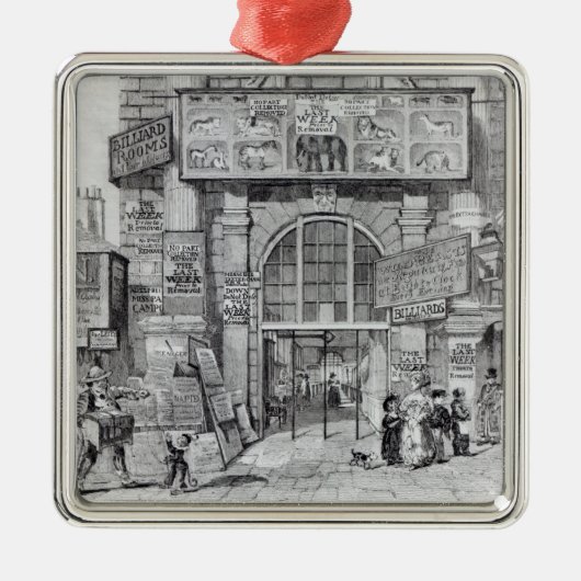 Exeter Change die de ingang toont Metalen Ornament (Voorkant)