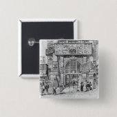Exeter Change die de ingang toont Vierkante Button 5,1 Cm (Voorkant /achterkant)