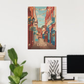 Exeter Devon Reisposter Poster (Thuiskantoor)