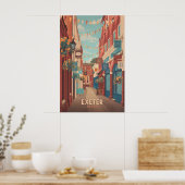 Exeter Devon Reisposter Poster (Keuken)