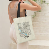 Exeter, Devon Stad Kaart Boodschappentas Tote Bag