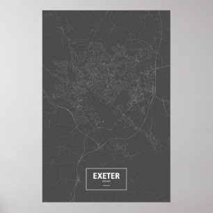 Exeter, Engeland (zwart wit) Poster